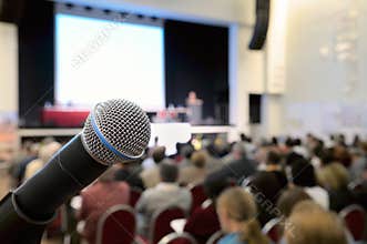 Microphone at conference.
