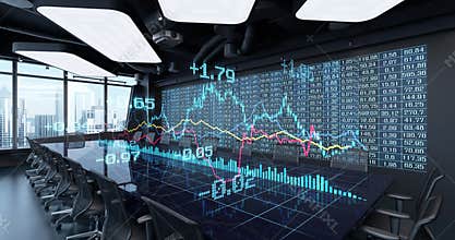 Animated Charts Diagrams of Financial Statistics report Growing