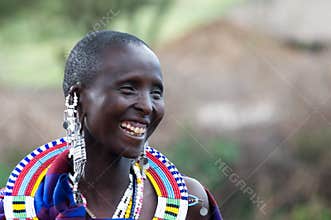 Masai woman smiling