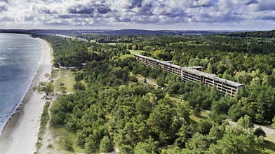 A giant apartment block in Prora