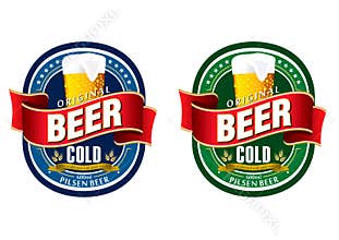 Generic beer label logo
