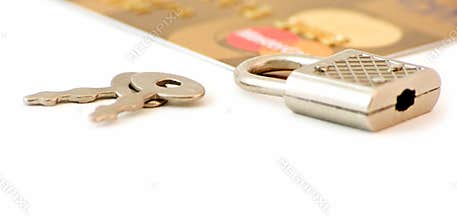Credit card and lock