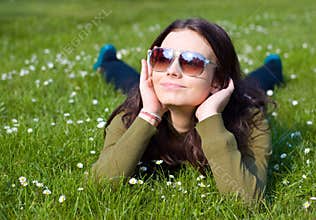 Smiling relaxing girl