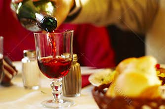 Pouring Wine With Dinner