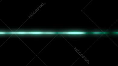 Animation of green waveform with visualization of audio wave on black background