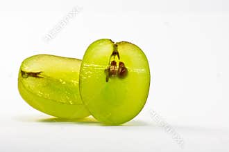 Cut green grape