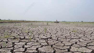 Dry dry land due to drought no water