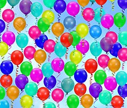 Colorful party balloons background