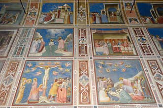 Giotto fresco cycle in the Scrovegni Chapel, Padua Italy