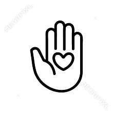 Help the volunteer icon vector. Isolated contour symbol illustration