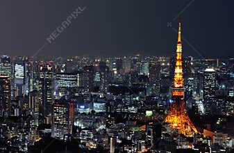Tokyo tower at night