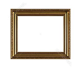 Isolated Photo Frame, Golden Antique Photo Frame, Vintage Border