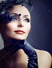 Retro Woman Portrait.Vintage Style