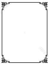 Calligraphy ornamental decorative frame