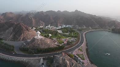 Drone in the capital, Muscat, Sultanate of Oman.