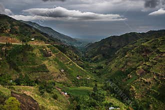 Beautiful landscape in southwestern Uganda,
