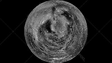 Abstract Grunge Halftone Circles Background Loop