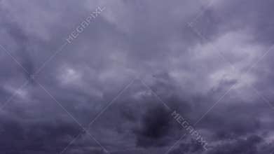 Rain stormy dramatic clouds, time lapse