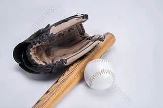Softball,bat,glove