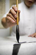 Writing chinese calligraphy