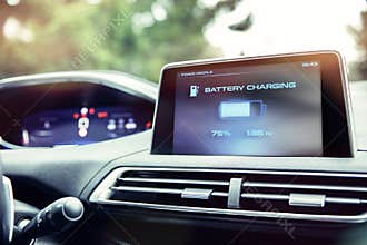 Display informs about battery charge level