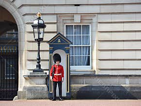 Royal guard at Buckingham palace, London.