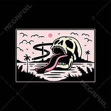 SKULL SUMMER ATTRACTION COLOR BLACK