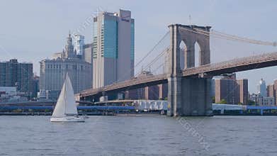 New York Manhattan and Brooklyn Bridge