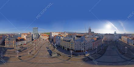 360 panorama of the Zagreb city center