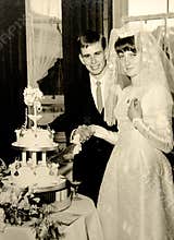 Vintage 1960s wedding photo