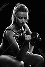 Young woman doing workout