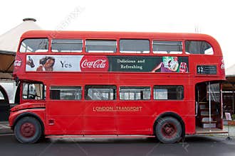 A old red bus