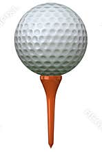 Golf Ball On Tee