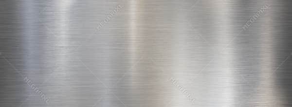 Fine brushed wide metal steel or aluminum plate