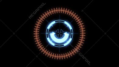 HUD 1006: Heads up display element of a holographic targeting crosshair