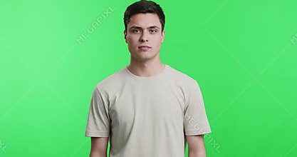 Young guy showing three wise monkeys gestures