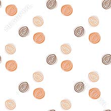 Abstract spirals seamless pattern on white background. Circle shape.Hand drawn retro style vector wallpaper. Artistic backdrop.