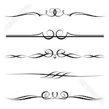 Set of decorative elements