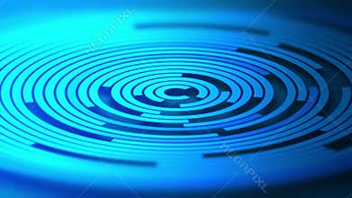 Circle segments rotating in loop