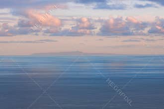 Blue Hour Over Santa Maria as Seen from Sao Miguel, Azores Islands