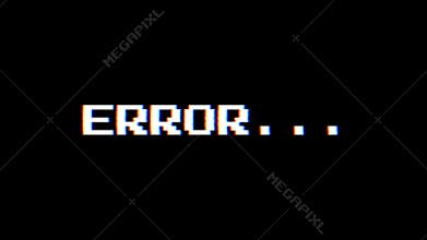 Retro glitchy 8-bit error screen