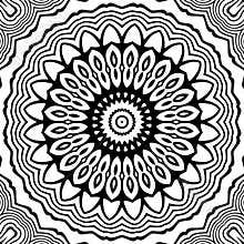 Elegant Black and white Mandala illustration pattern.