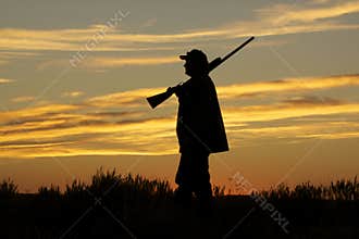 Hunter in Sunset
