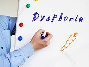 Motivation concept about Dysphoria with inscription on the page