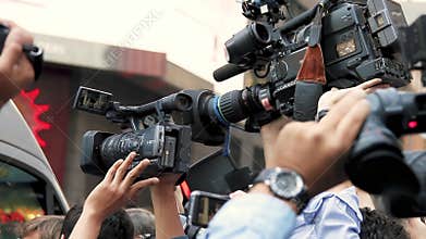 Paparazzi and Reporters in action 4K