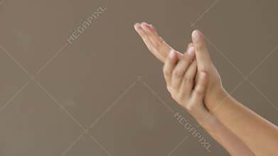 Washing hand by alcohol gel from bottle pump for anti coronavirus.