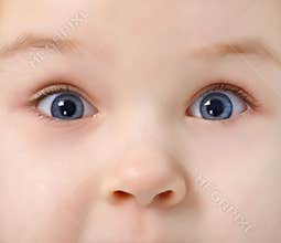 Eyes of child full of interest