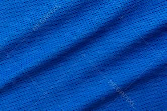 Blue football, basketball, volleyball, hockey, rugby, lacrosse and handball jersey clothing fabric texture sports wear background