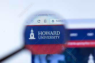 Moscow, Russia - 1 June 2020: Howard University website with logo, Illustrative Editorial