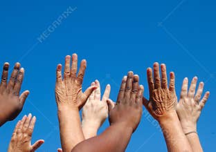 Global freedom hands